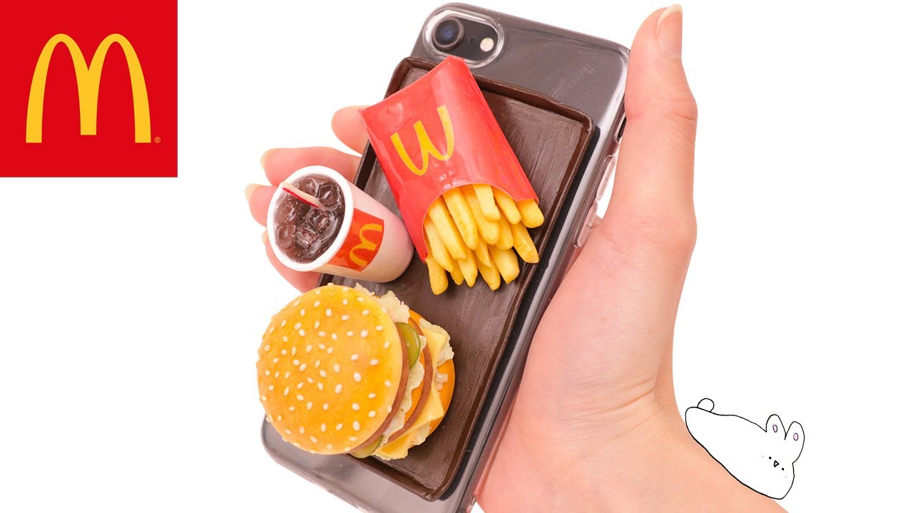 【粘土】マクドナルド・グランドビッグマックセットのiPhoneケースつくってみた。DIY Clay Tutorial