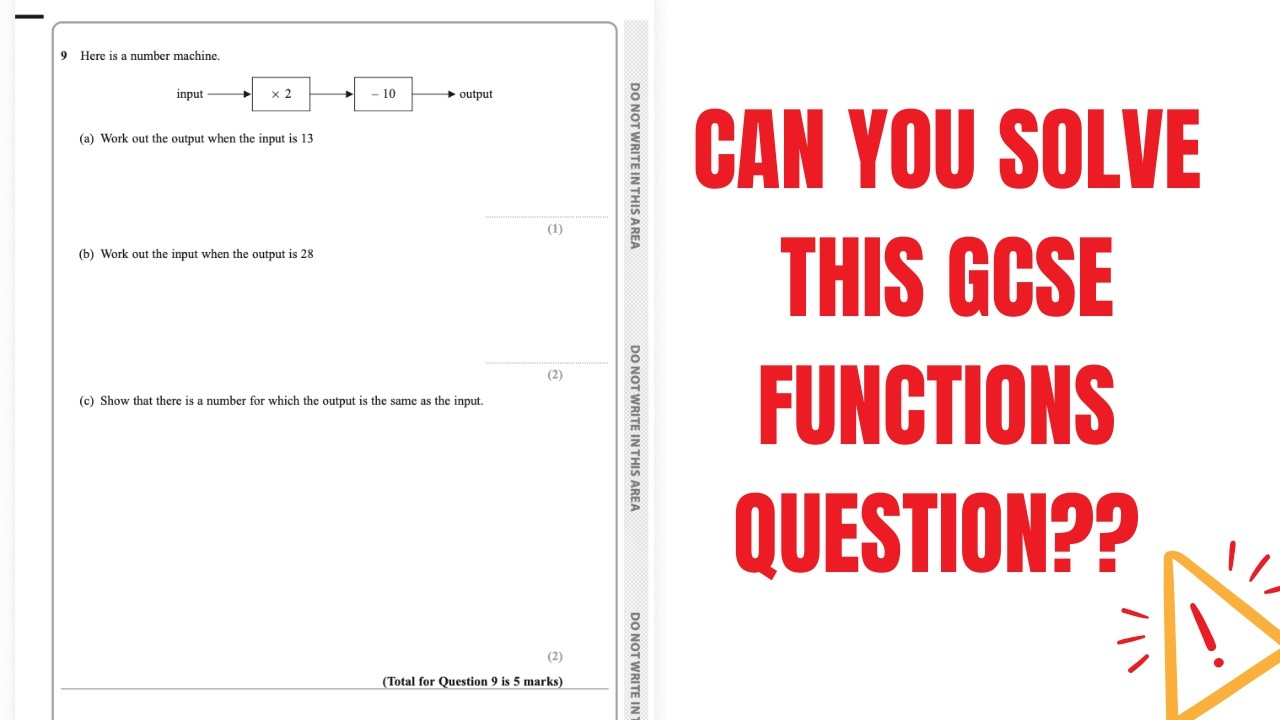 GCSE Algebra Question | Number Machine Explained