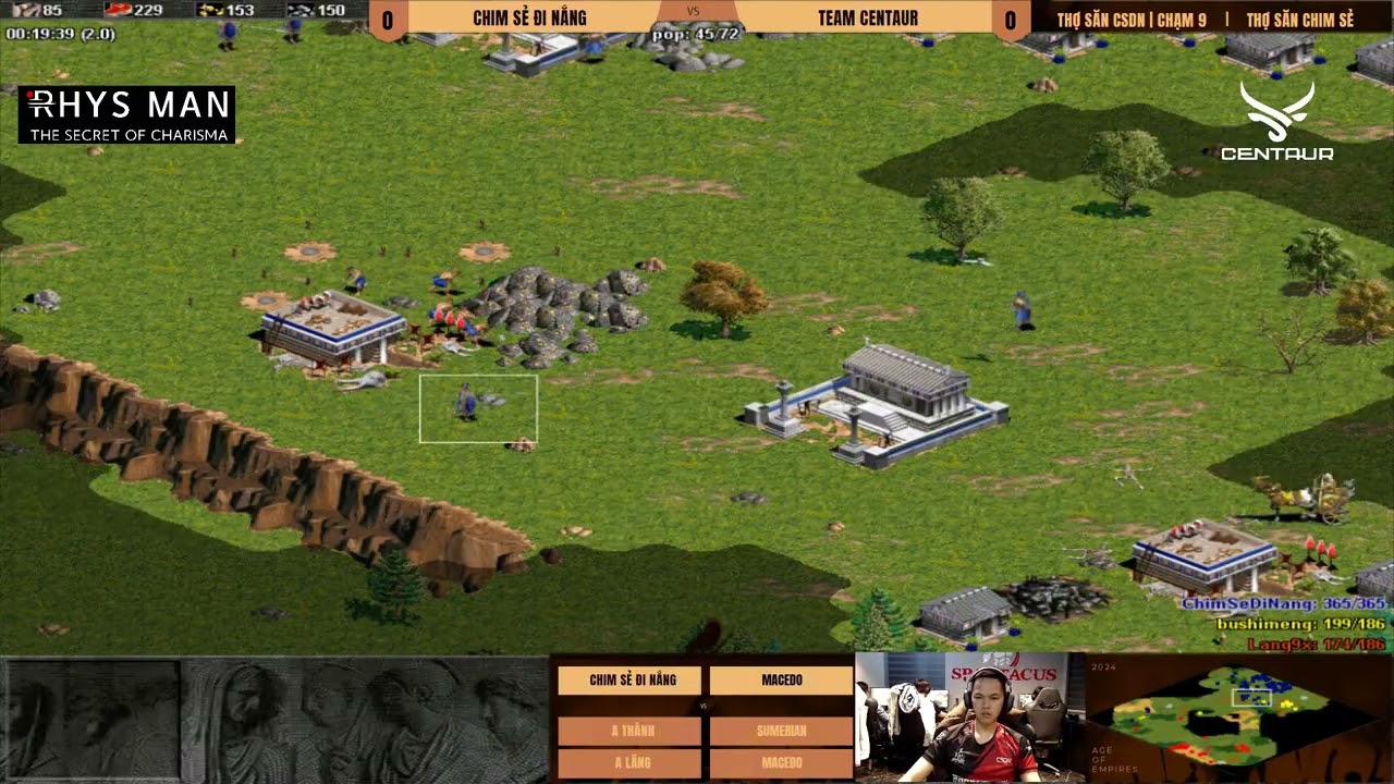 Chim Sẻ Đi Nắng vs Team Centaur | 1 vs 2 Random | Thợ Săn Chim Sẻ 2 #aoe #chimsedinang