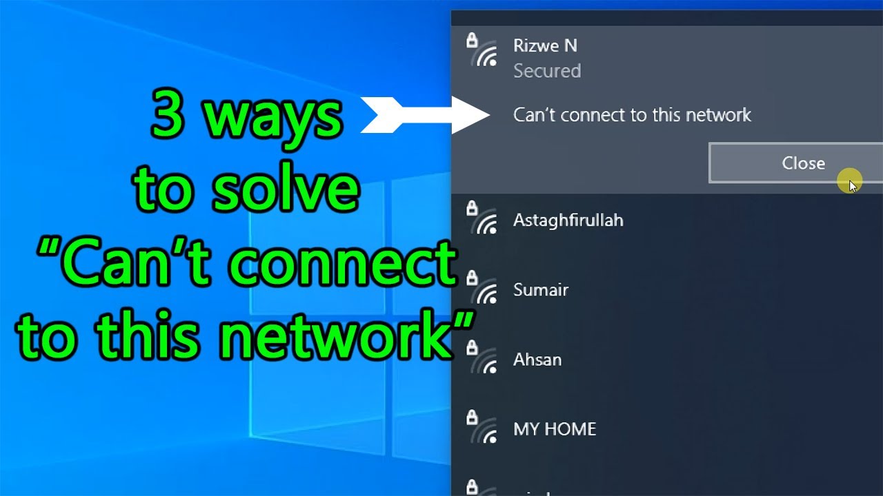 3 способа исправить проблему «не удается подключиться к этой сети» в Windows.