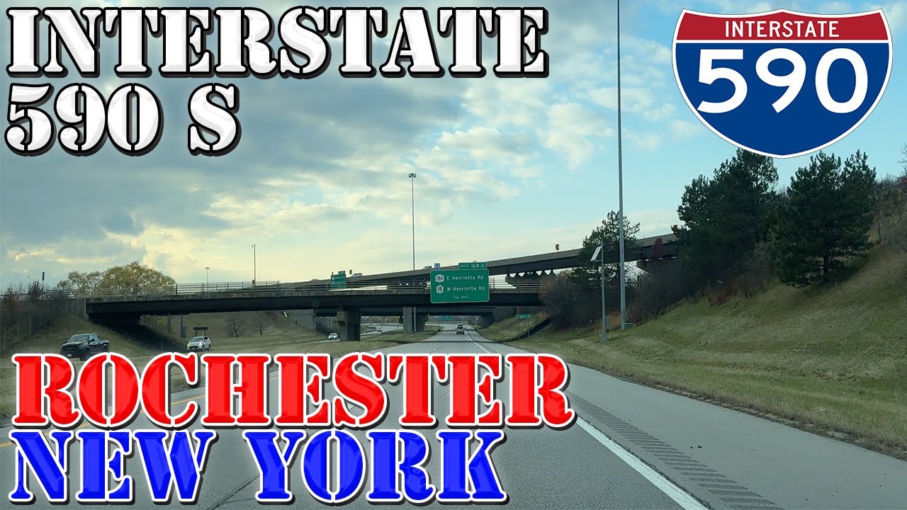I-590 South - Rochester - New York - 4K Highway Drive