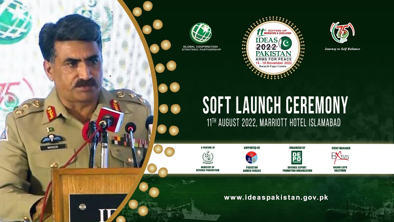 Brig. Naveed Azam Cheema - Dir. Cordination, DEPO, speech at the soft launch ceremony of IDEAS 2022