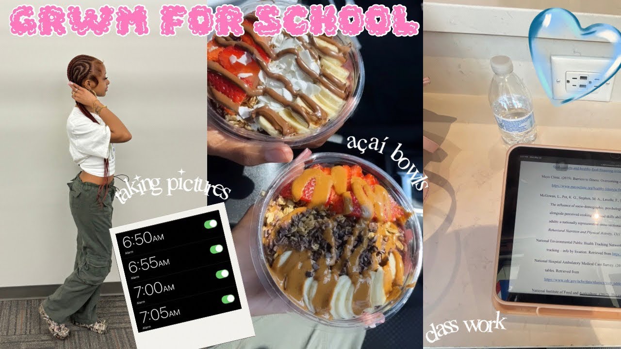 GRWM: First Day Back To School *after spring break*| ootd, chitchat, trying açaí, etc!