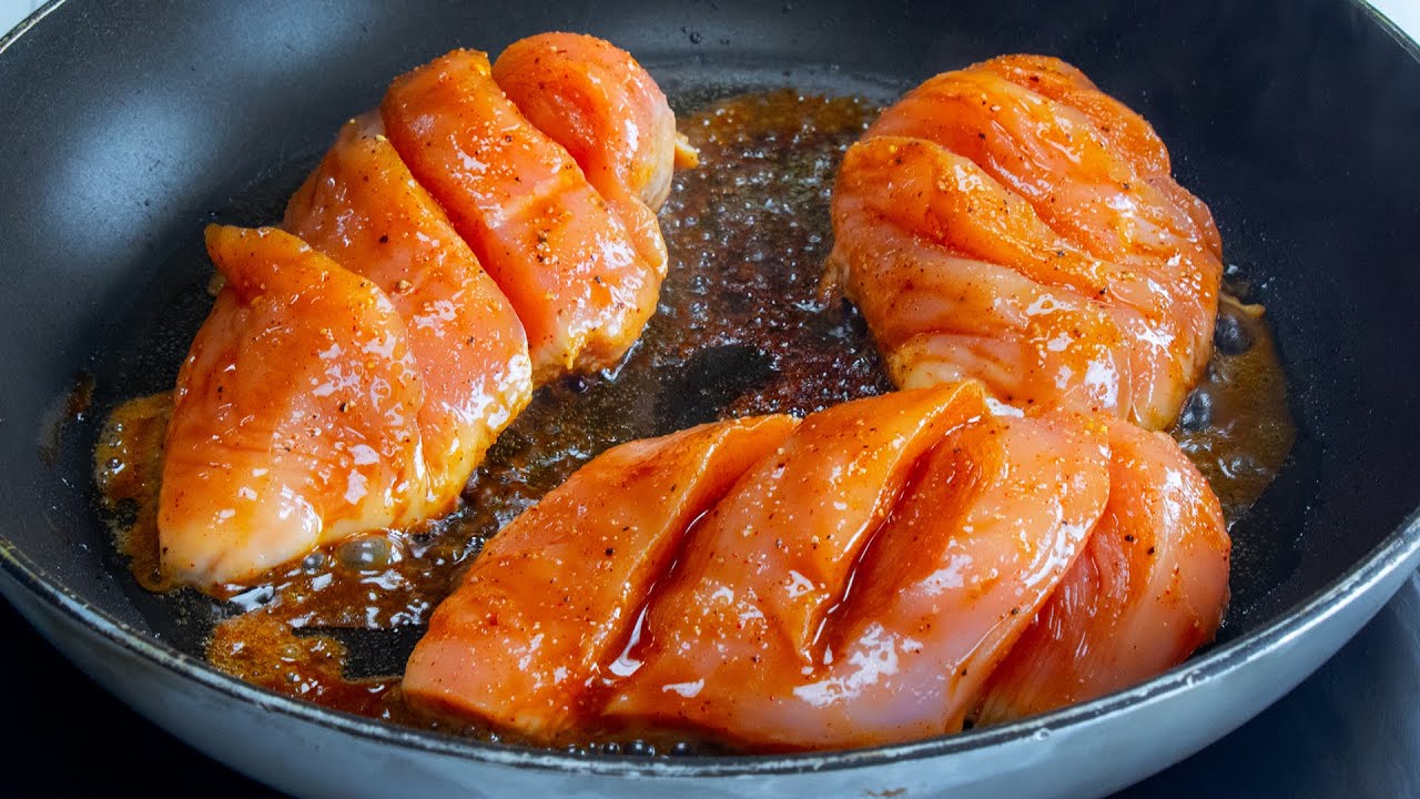 Come friggere il petto di pollo in padella - molto succoso