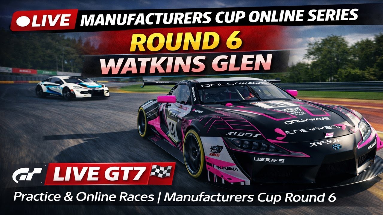 🔴GT7 | Manufacturers Cup – Rnd 6 Watkins Glen  LIVE🔥🔴