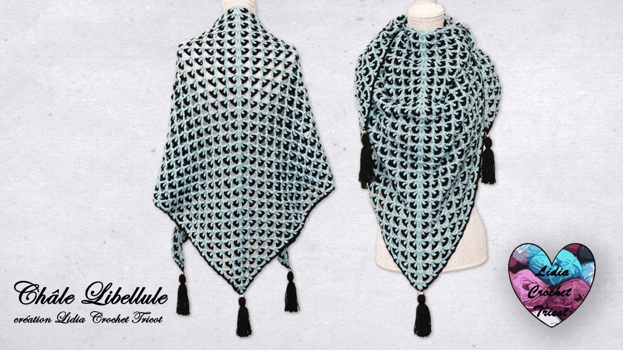 Châle Libellule Crochet Facile! 