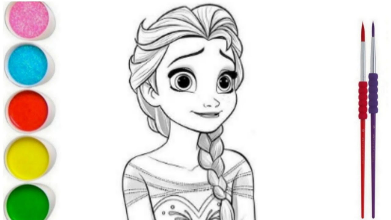 Drawing Elsa Frozen Easy Step By Step For Beginners || Simple Drawings
