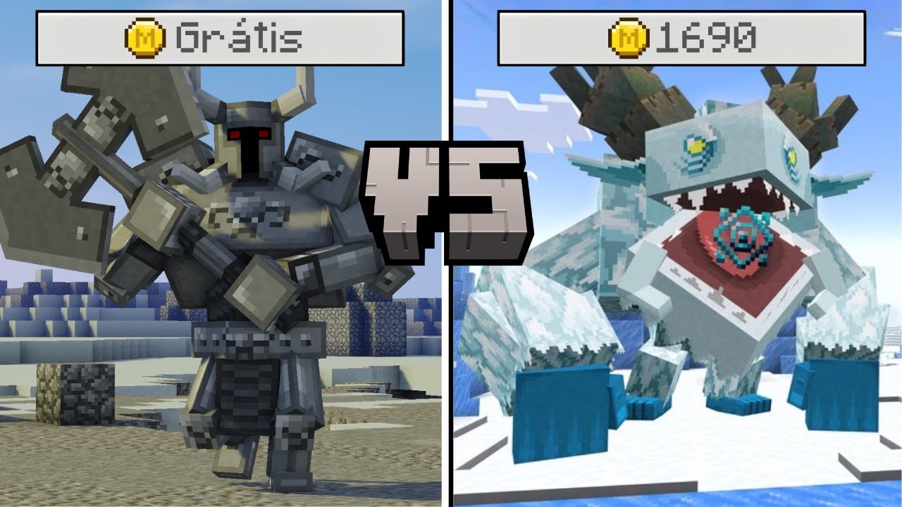 ADDONS GRÁTIS VS ADDONS DA MARKETPLACE - MINECRAFT BEDROCK ADDON MARKETPLACE