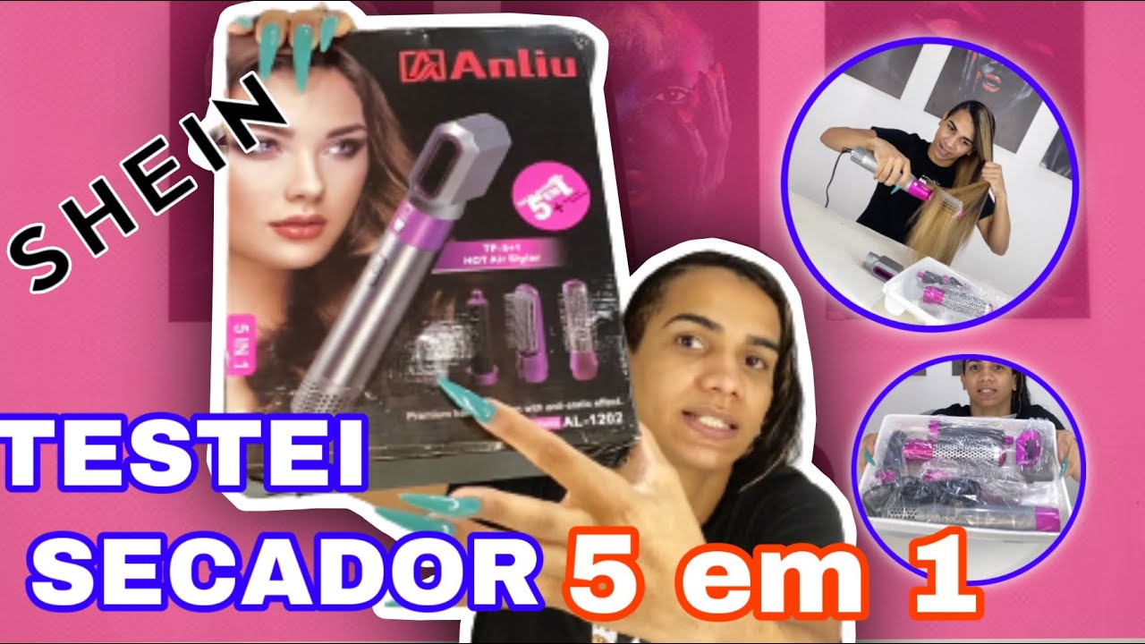 Testando secador 5 em 1 da shein / NÃO PRESTA