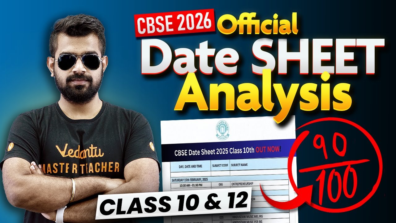 CBSE Official Date Sheet 2026 Analysis | Tentative vs Official Dates | Class 10 & 12 🔥Shimon Sir