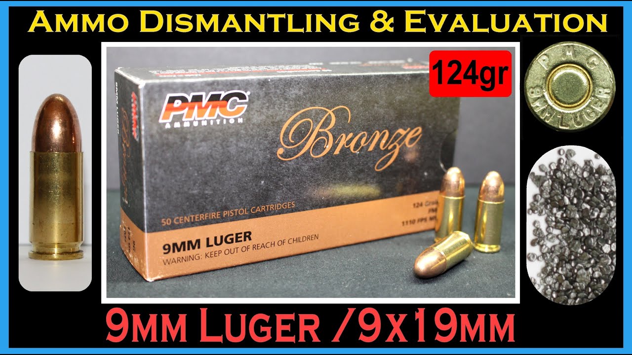 9mm ammo Deconstruction (PMC Bronze 124grs FMJ - 9G) Ammo/Ammunition Dismantling & Evaluation