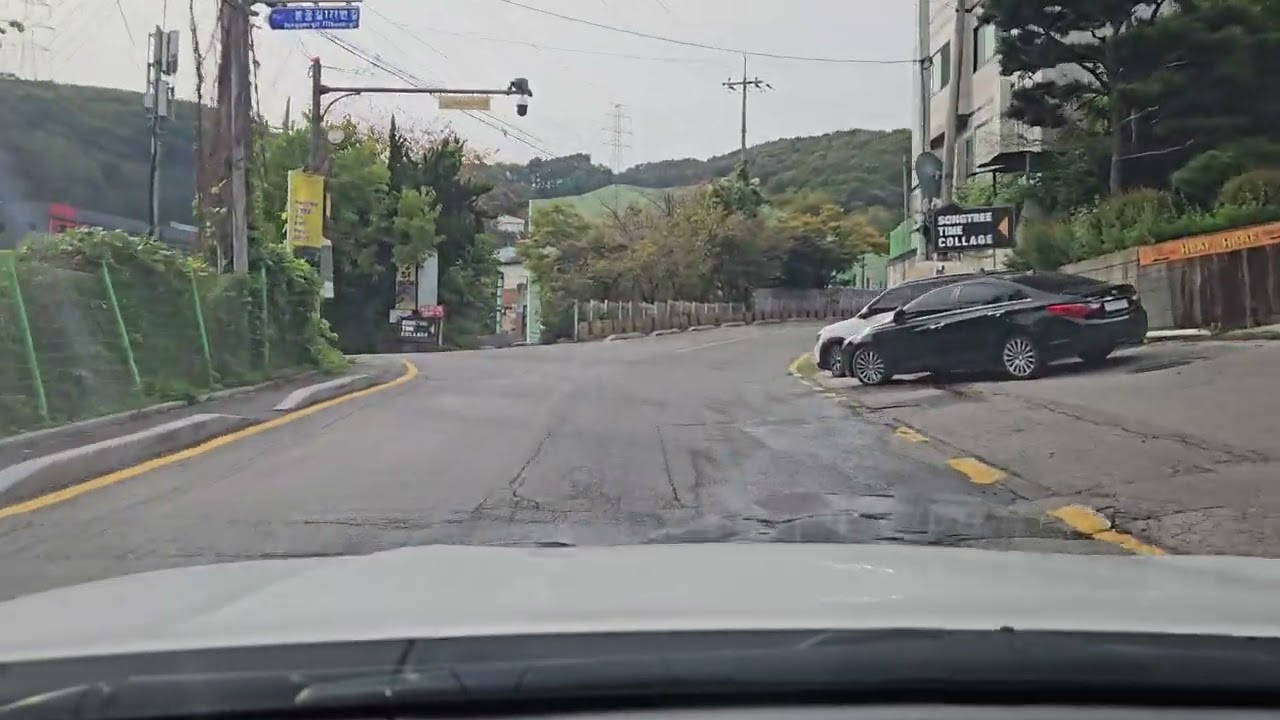 [도로주행영상]경기광주 오포 문형리 봉골길 노동교육원 입구교차로~봉골~한국고용노동교육원 주행영상(2025.10.21)