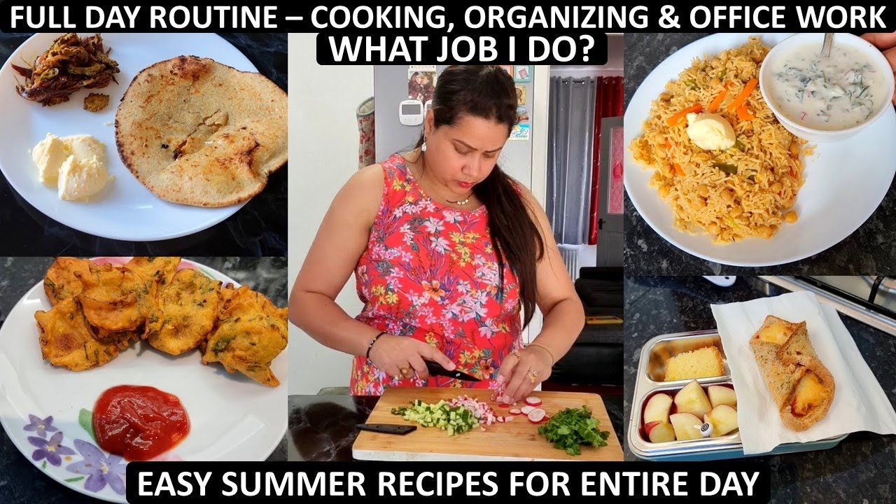 Day in a Life of Indian Homemaker | Quick Vegetarian Meal Ideas for Full day | Easy Lunchbox Recipe