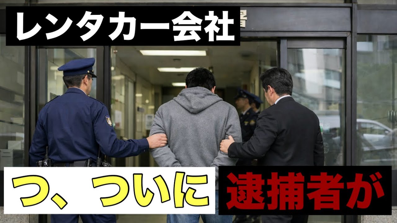 レンタカー無車検無保険で貸出。悪質な事例のため逮捕者が！レンタカーバブル崩壊の末路。徹底解説！