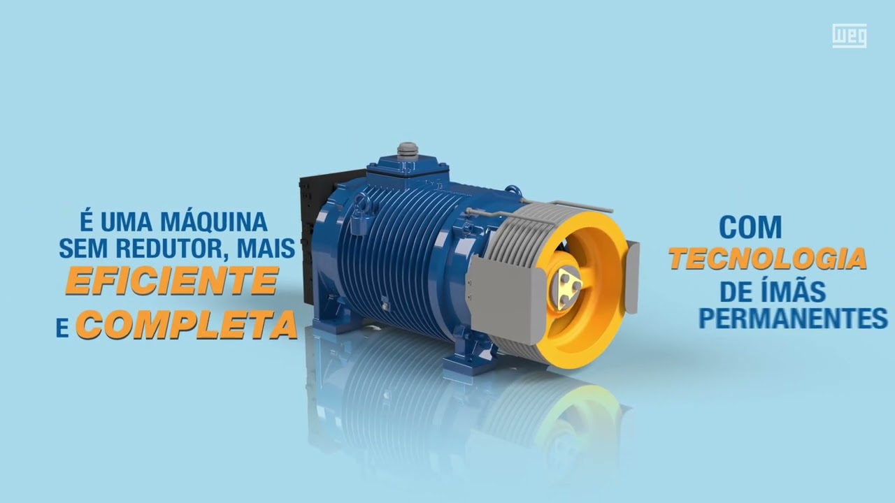 WEG - Máquinas de Tração para Elevadores WEG Lift Gearless. Deixe a eficiência ir mais alto.