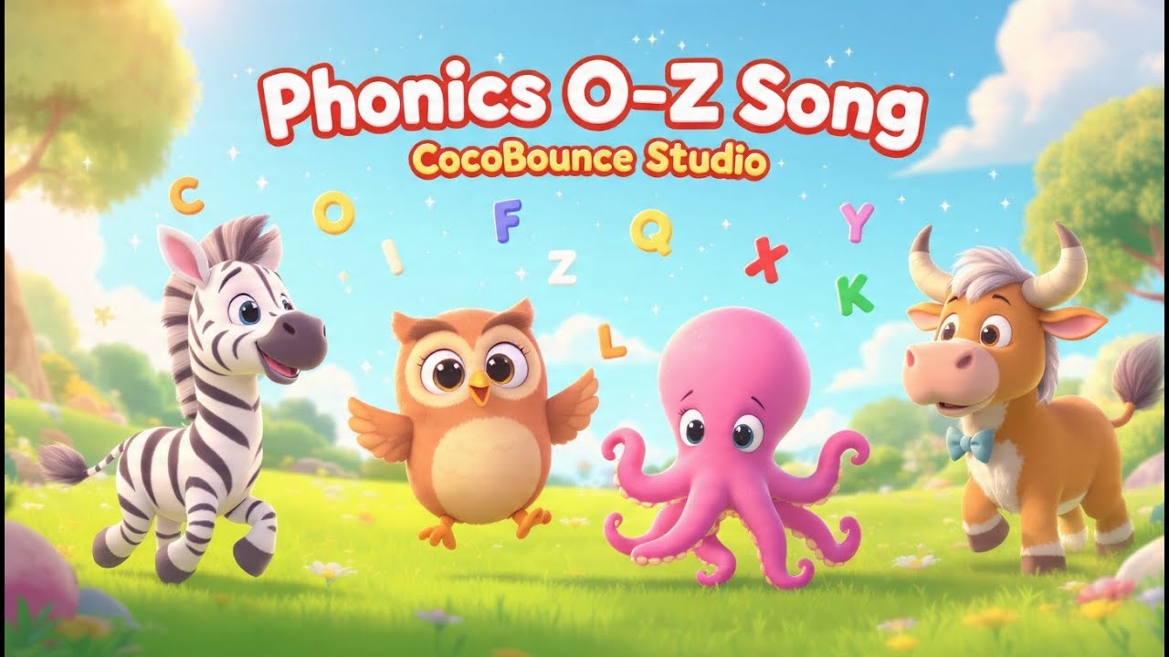 Phonics Song O–Z (3D Animation) | Learn Sounds with Fun Animals | CocoBounce Studio
