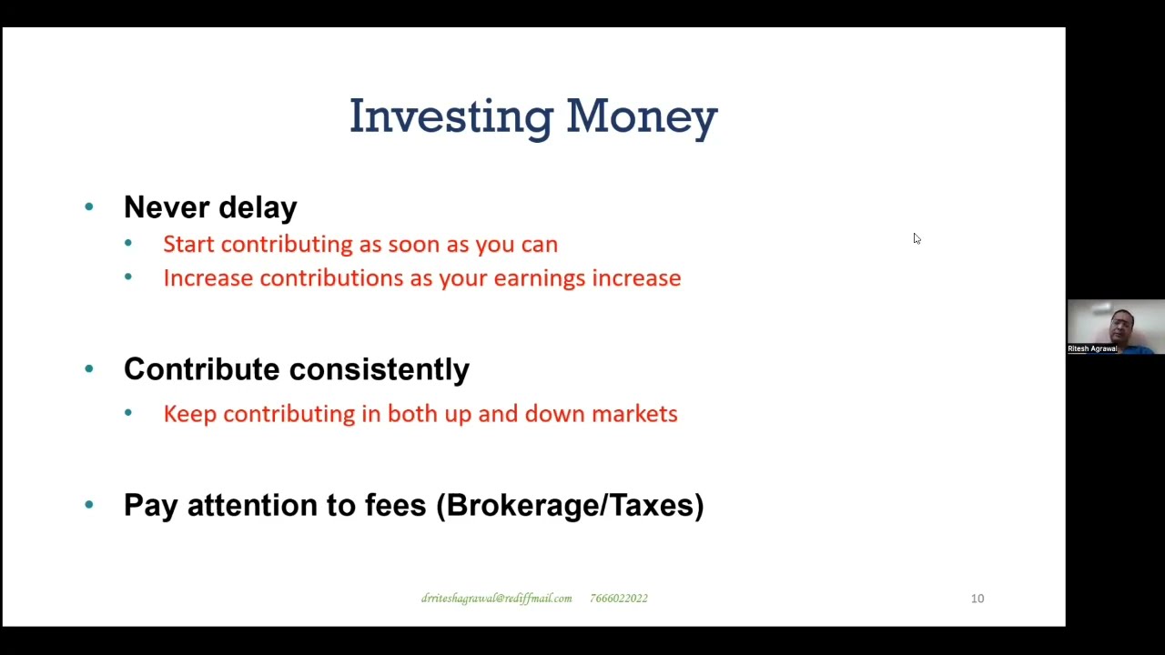 Financial Advise for Young Nephrons   Dr Ritesh Agarwal