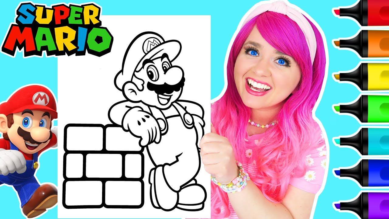 Coloring Mario Super Mario Bros Coloring Page | Ohuhu Markers