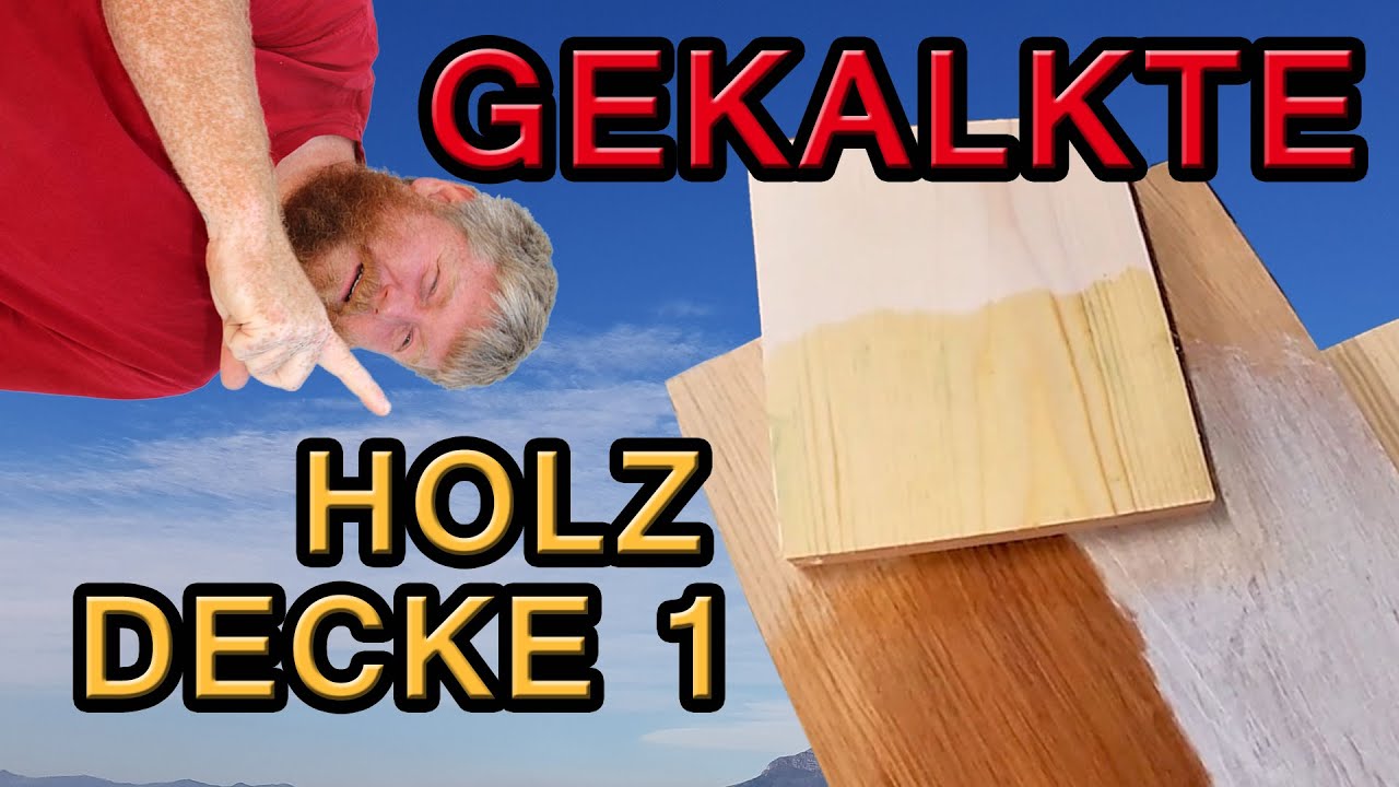 Gekalkte Decke für die Sommerküche 1 - Kalken der Bretter