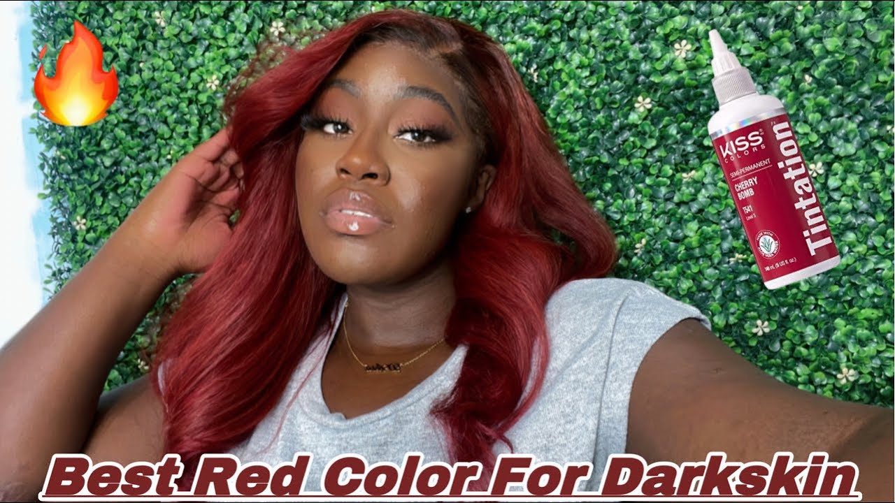 THE PERFECT RED COLOR FOR DARKSKIN | KISS CHERRY BOMB WATERCOLOR METHOD | THE BROWN BARBIE