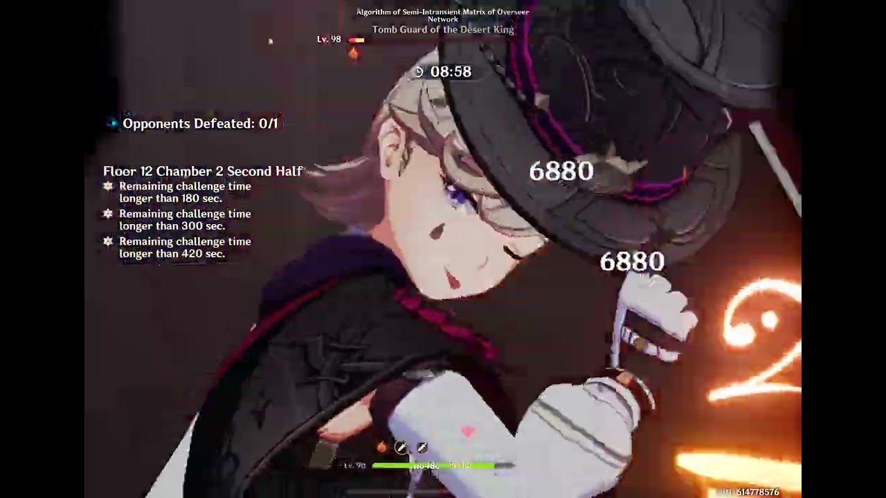 C0 Lyney Mono Pyro vs ASIMON  | Abyss 12-2-2 (28 secs)