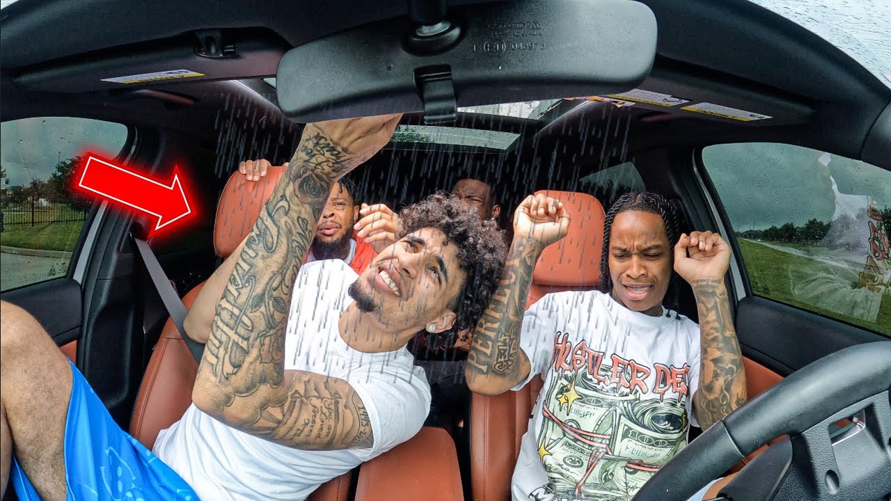 Открываю ЛЮК на крыше, пока идет дождь, чтобы увидеть реакцию банды..