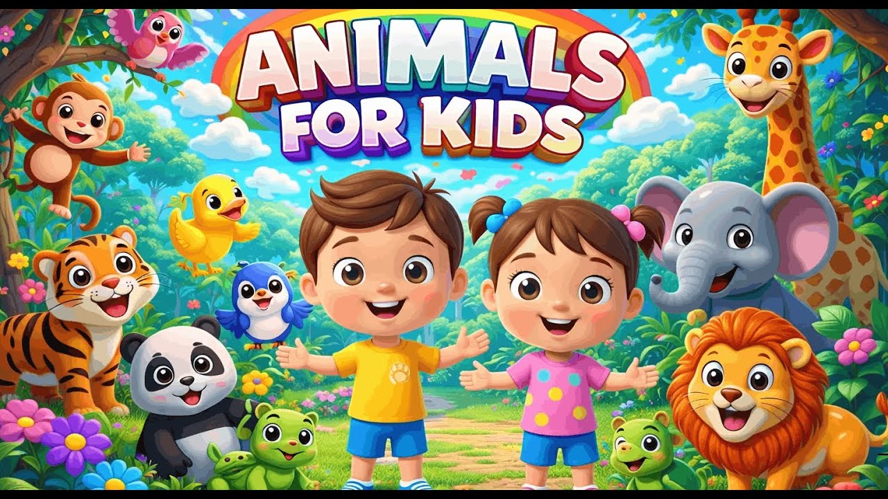 Learn Animal Names for Kids | Fun & Easy Animals Learning Video