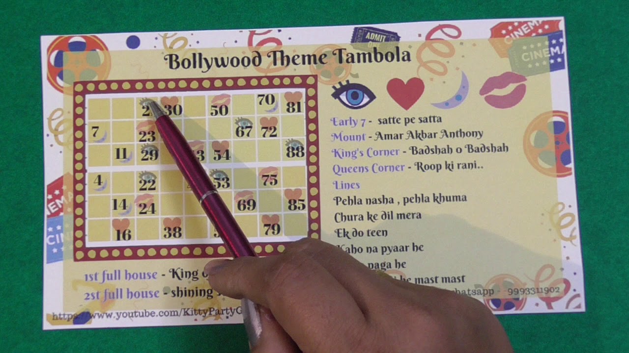 Bollywood Theme Tambola in Different Way|Kitty Party Game Ideas|Prachi Game Ideas