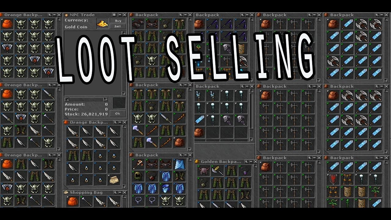 Tibia - loot selling