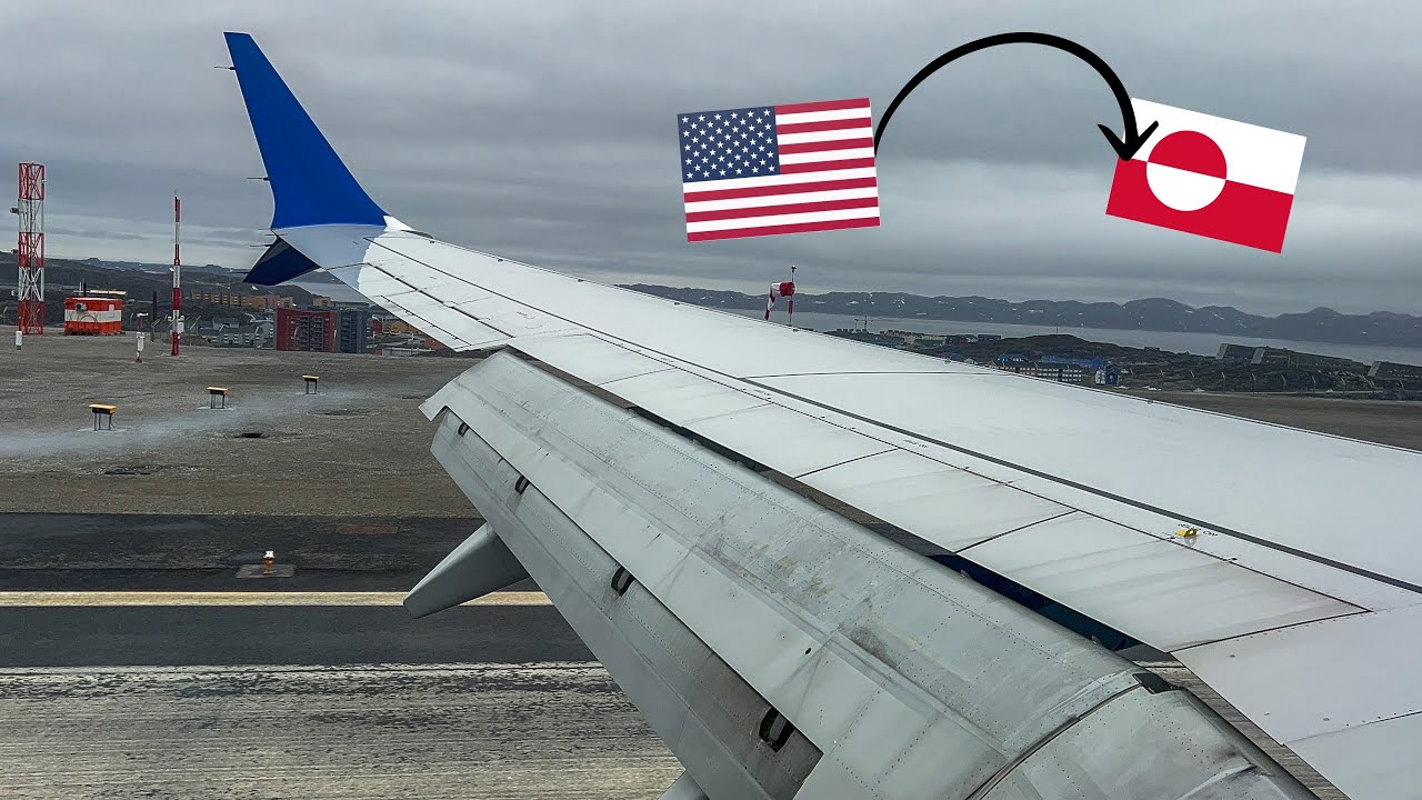 FIRST EVER United 737 Landing in Nuuk, Greenland ~ United Airlines Boeing 737-MAX8 Inaugural Landing