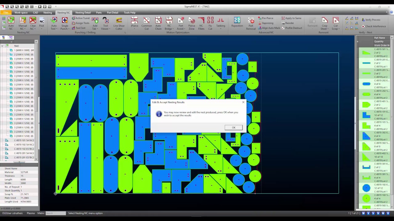 SigmaNest at Work with STRUMIS