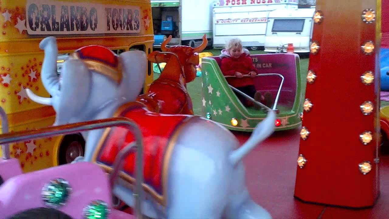Keziah on a mini waltzer