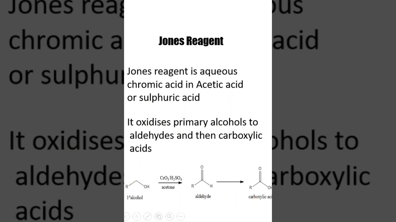 Jones reagent | oxidation of alcohols to carbonyl compounds