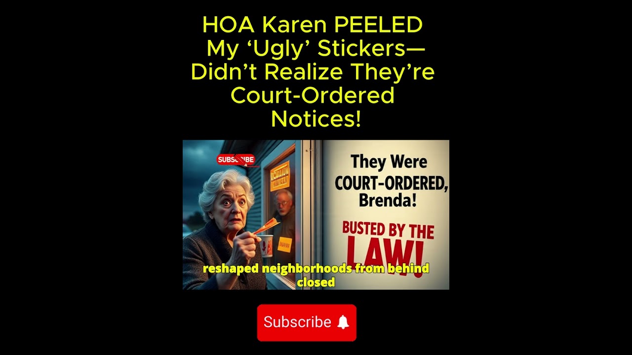 HOA Karen PEELED My &lsquo;Ugly&rsquo; Stickers&mdash;Didn&rsquo;t Realize They&rsquo;re Court-Ordered Notices! PART 20