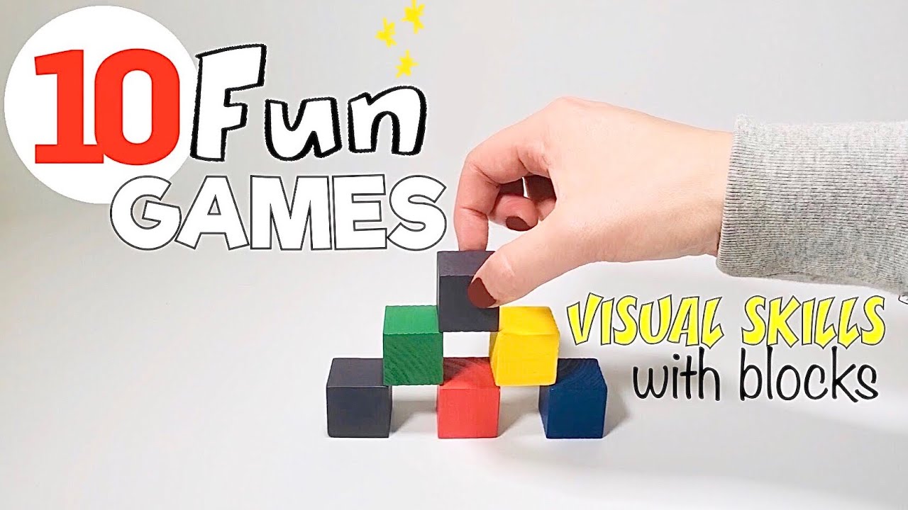 VISUAL SKILLS & HAND STRENGTHENING 10 Games with Blocks for Handwriting l OT Teletherapy Activity