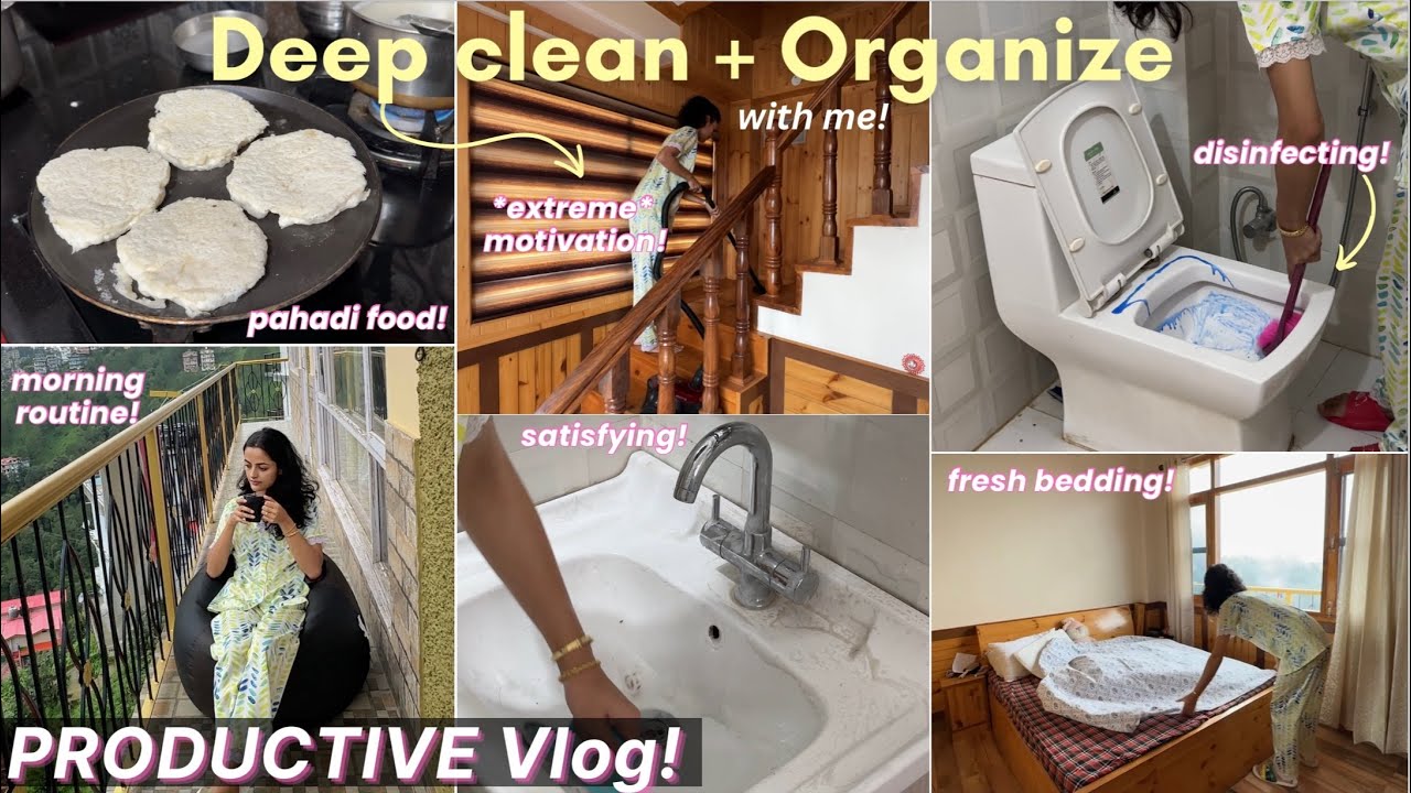 PRODUCTIVE VLOG ✨: *extreme* DEEP CLEAN + ORGANIZE with me 🧼 (the entire house) !!