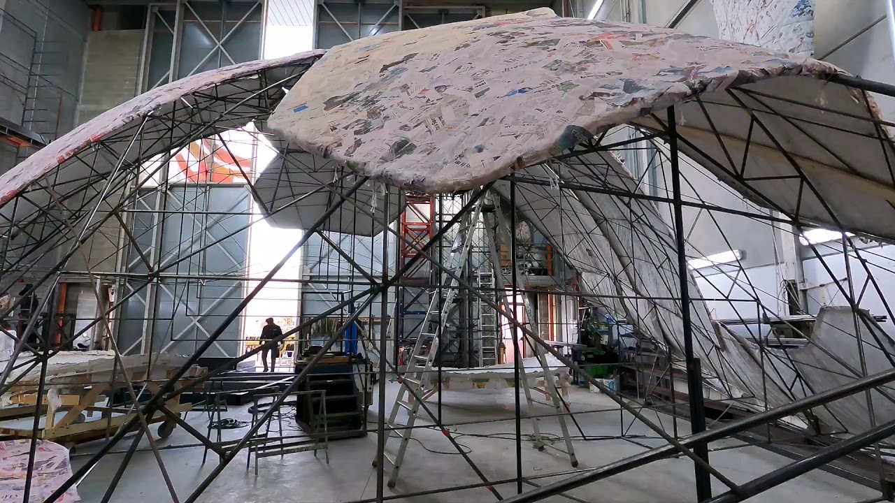 Carnevale di Viareggio 2021 Lavori di costruzione dei carri allegorici