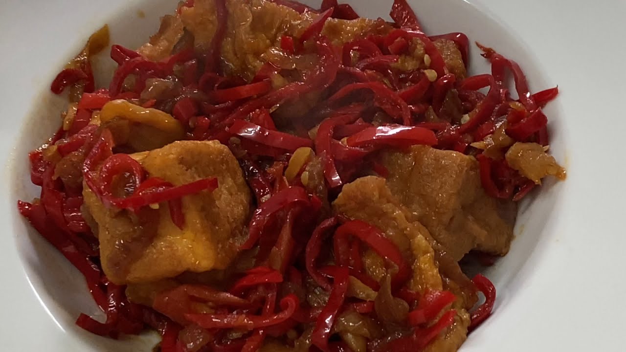 Resep Tahu Jamblang | Menu Masakan  Favorit Keluarga | Stir Fray Tofu With Spicy Red Chilli Recipe