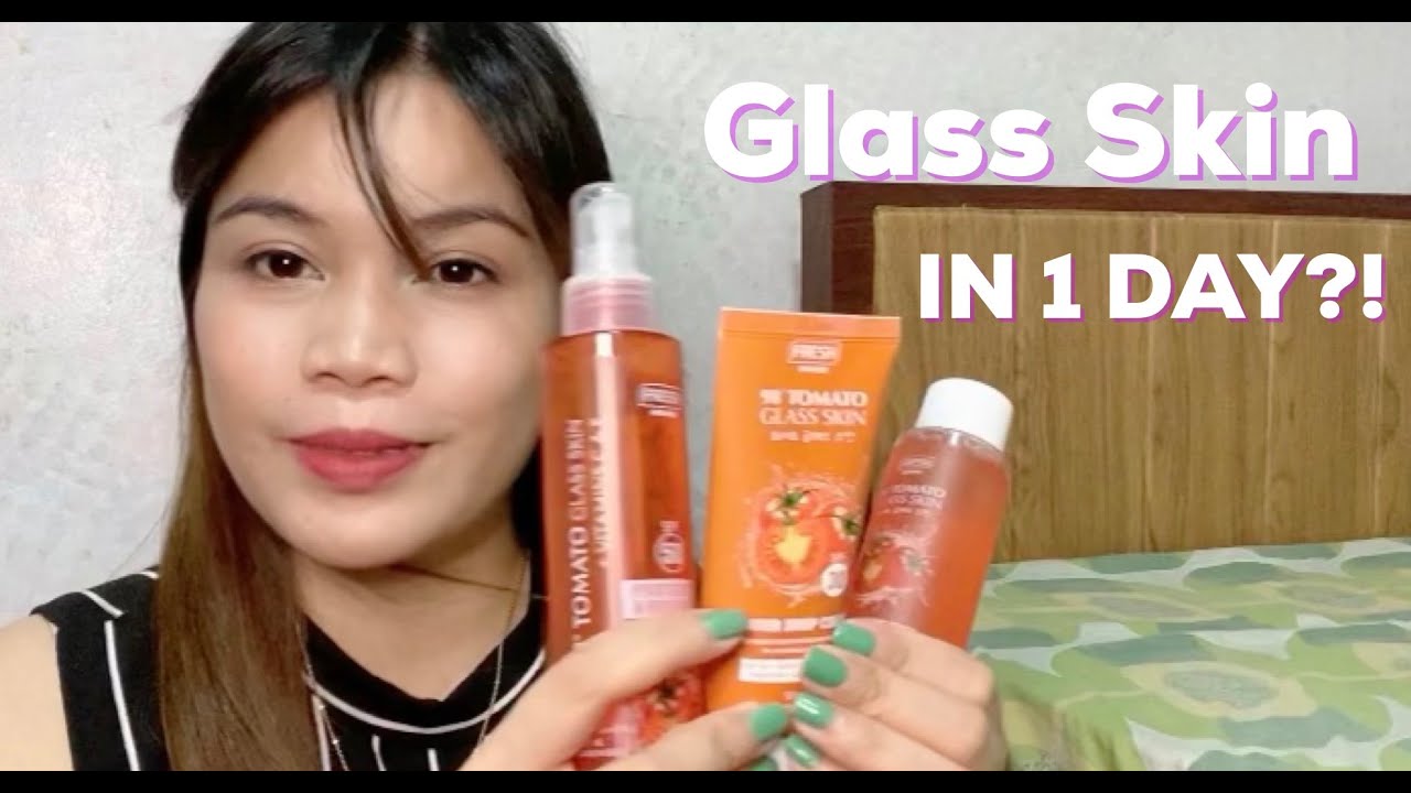 98% TOMATO GLASS SKIN REVIEW ( FACE MIST, WATERDROP CREAM, TONER) | FRESHLAB