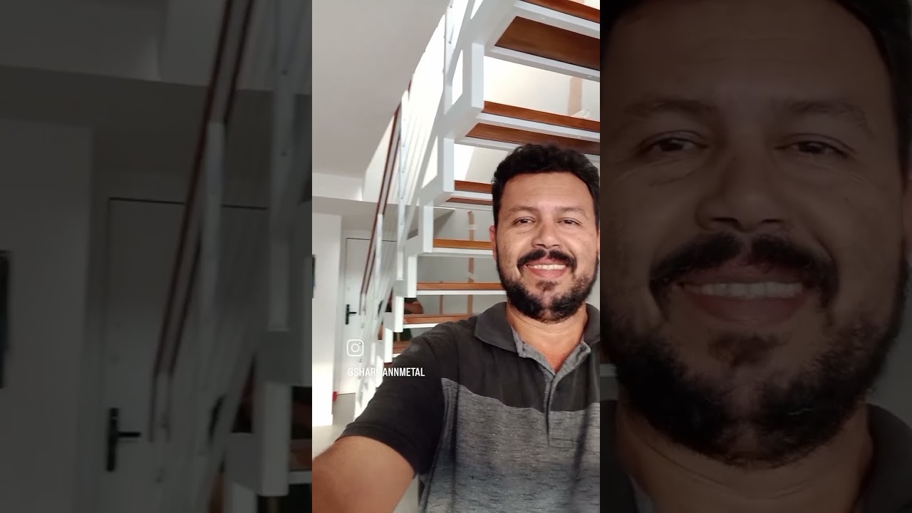 escada reta, formato zig-zag