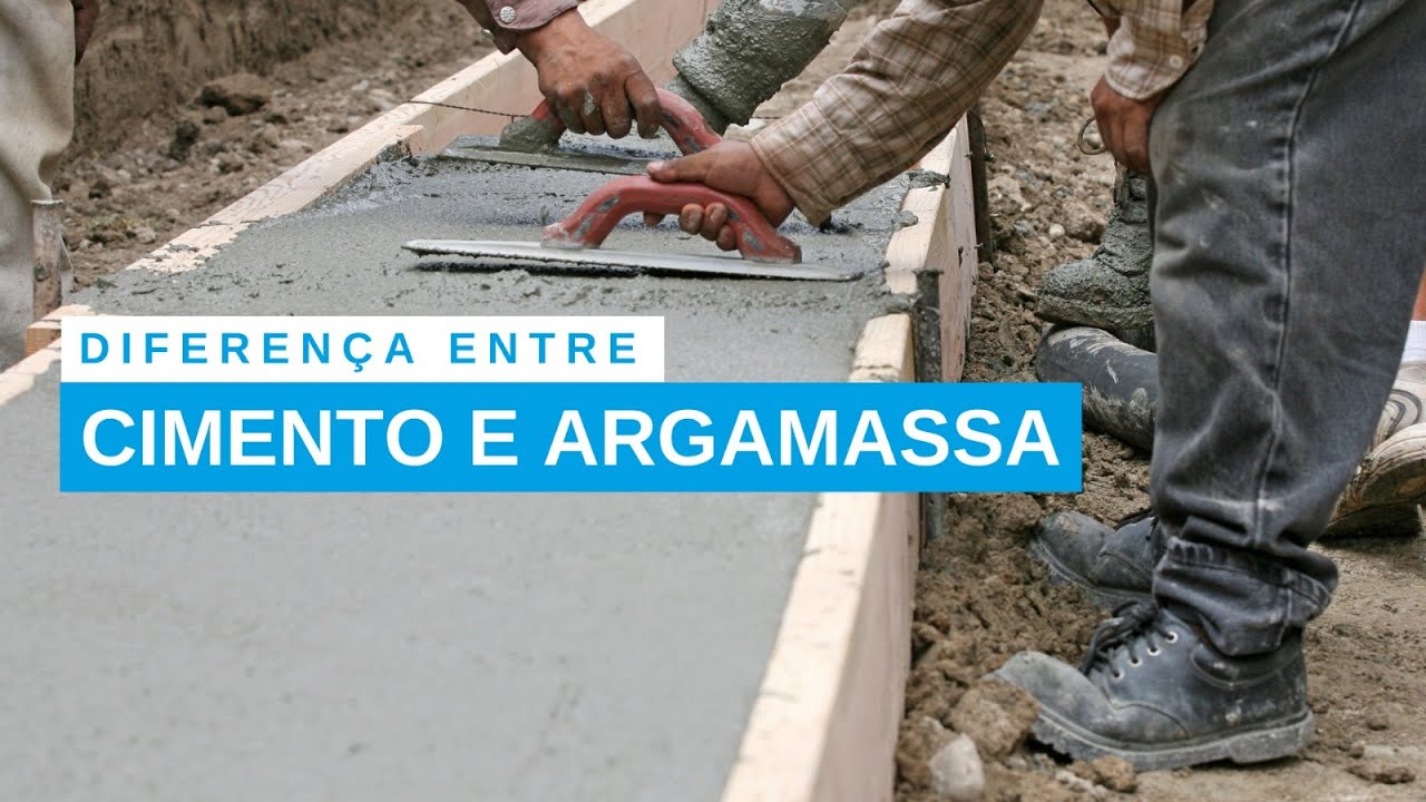 DIFEREN&Ccedil;A ENTRE CIMENTO E ARGAMASSA