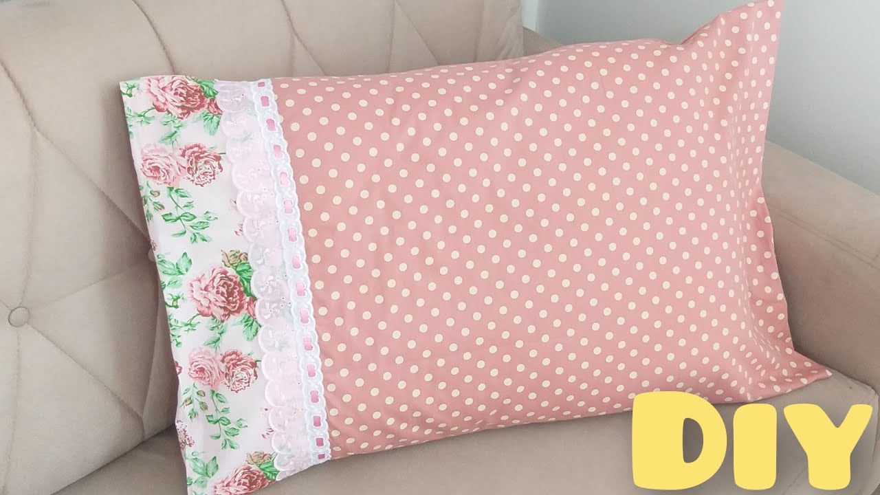 FRONHA FÁCIL COM BORDADO INGLÊS  - PASSO A PASSO / DIY Pillowcase