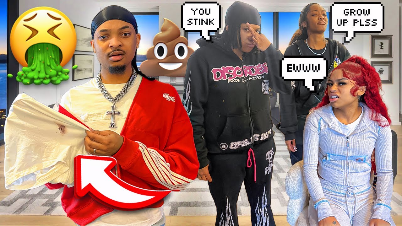 Walking around with a 💩 stain to get K.I.N.Z reaction *They kicked me out‼️*