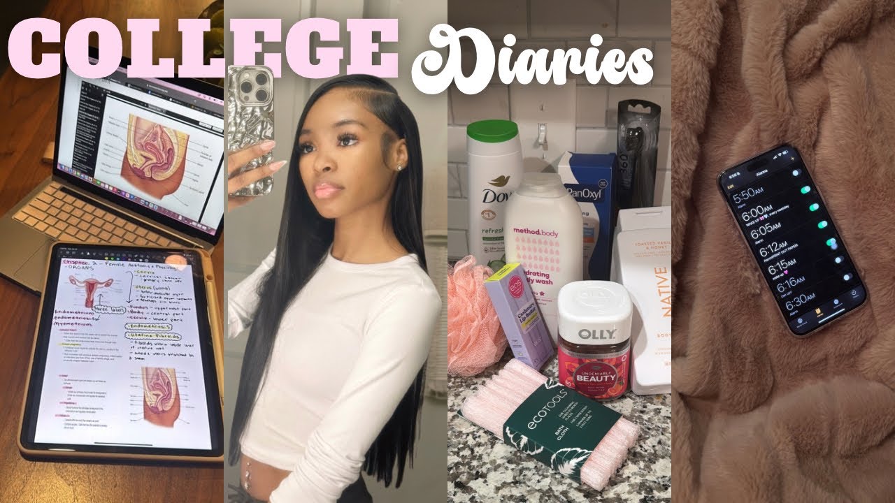 COLLEGE DIARIES 💐 ! waking up at 6am for a week: hygiene restock, car wash, studying, class