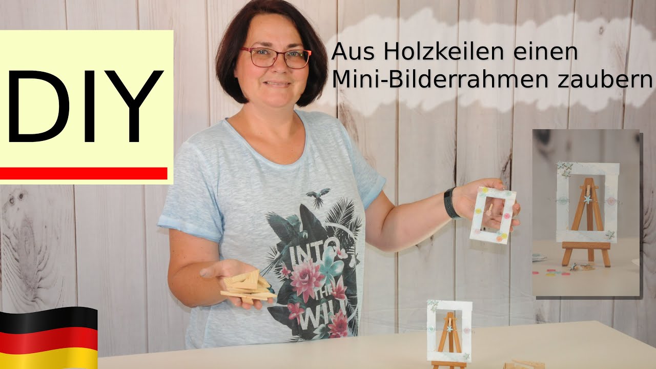 Mini Bilderrahmen aus Holzkeilen von Keilrahmen zaubern | DIY ganz einfach