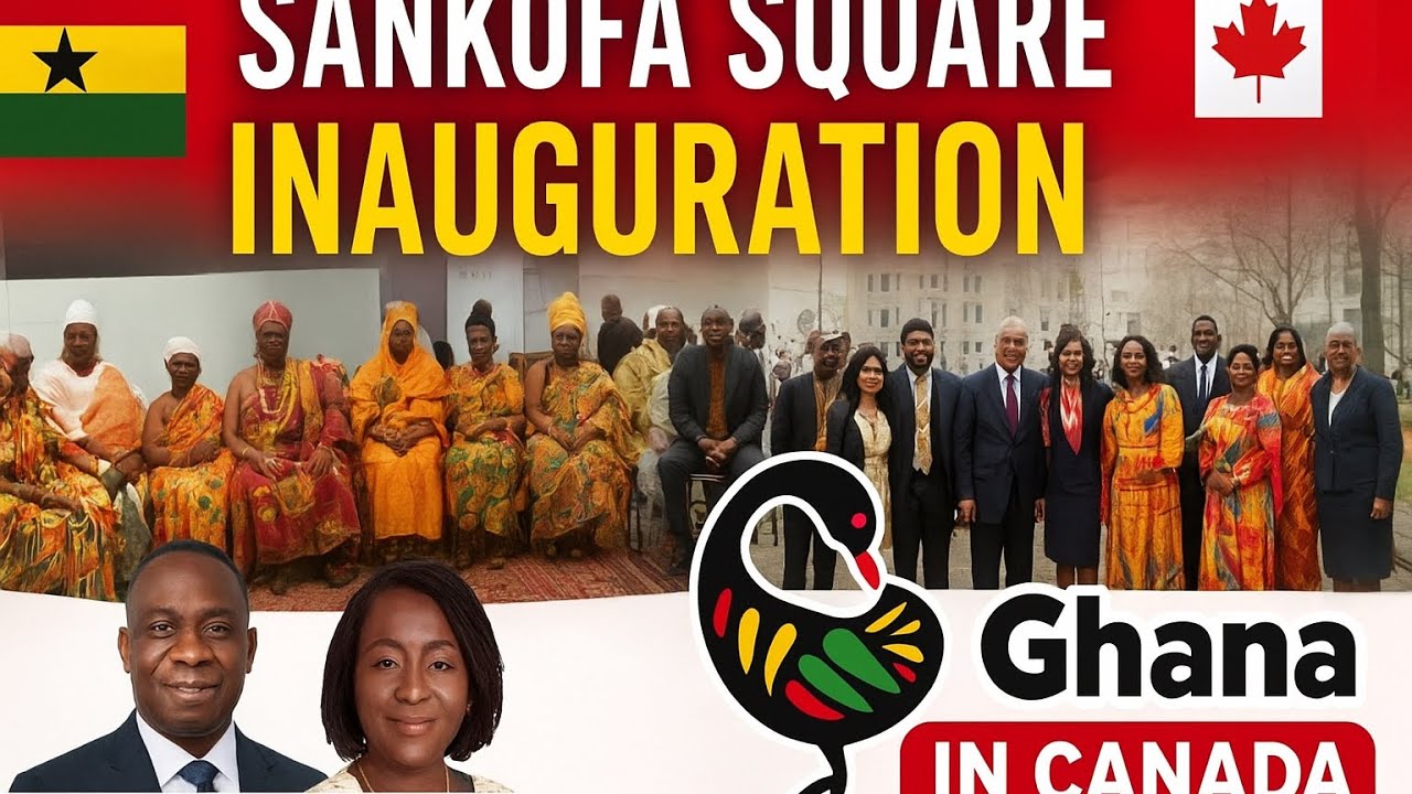 Sankofa Square Inauguration | Ghana Meets Canada 🇬🇭🇨🇦 #Sankofa #ghana #ghananews #fyp #toronto 