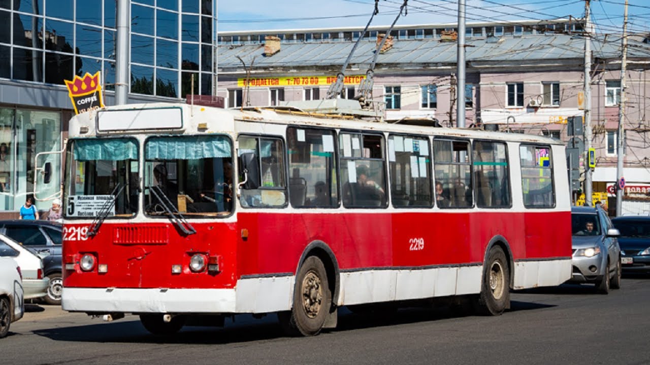 ⚪Поездка на троллейбусе №2219; ЗиУ-682Г-016(012); маршрут №10; мост Raba-318.77; город Саратов