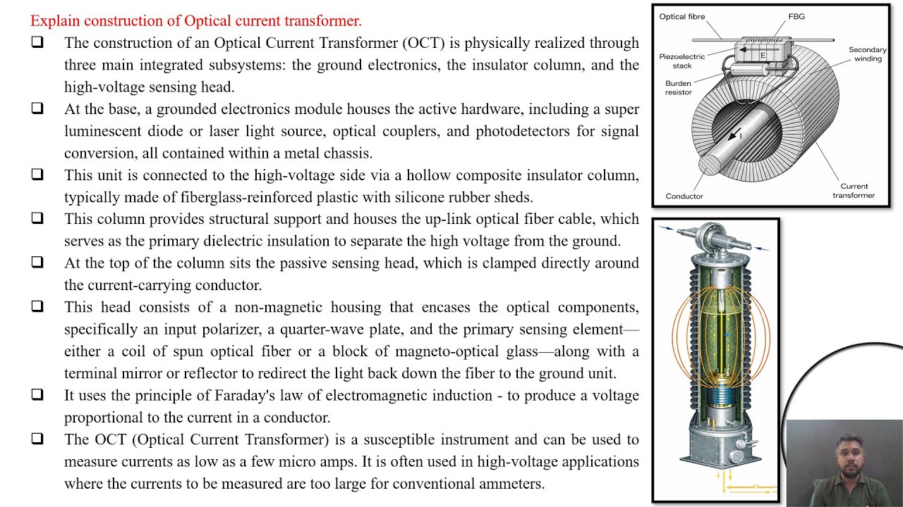 SGP Video short on Explain construction of Optical current transformer in English