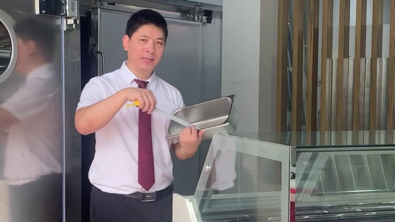 Good quality gelato showcase ice cream display freezer for hard ice cream