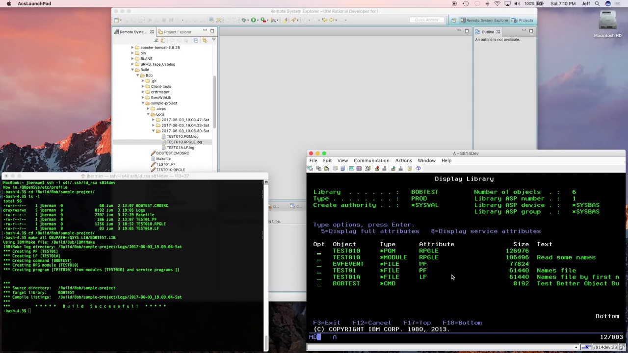 Using Better Object Builder for IBM i from command line